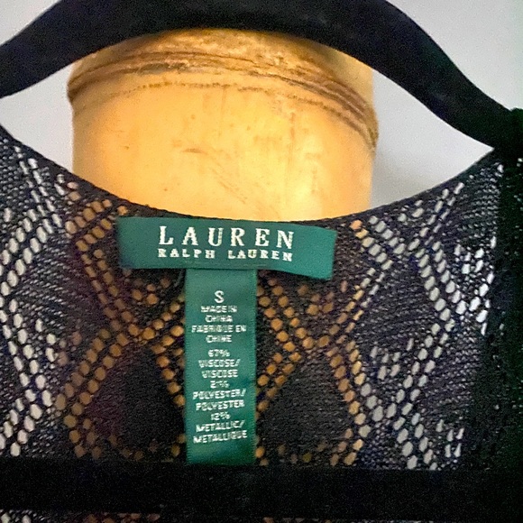 Size s dressy long knitted vest. Black with shimmer knit - Picture 1 of 5